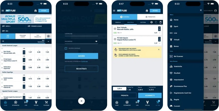 Betflag App Interface